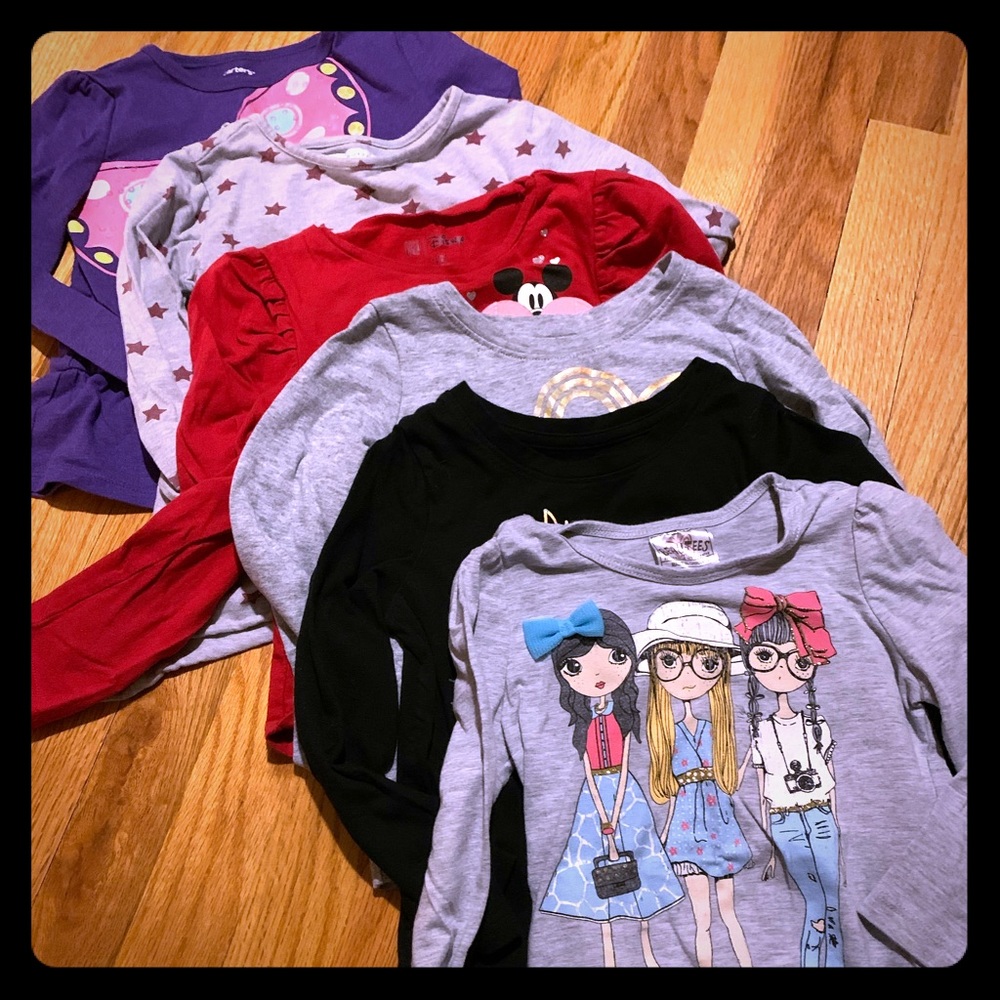 6 Shirt 4T Long Sleeve Bundle